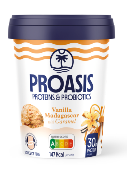 Protein Ice Cream Madagascar Vanilla With Caramel 30 g Protein 0.5 l