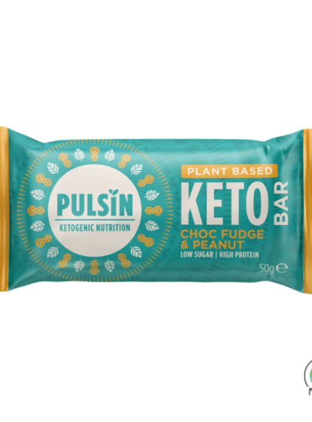 Pulsin choc fudge and peanut Keto Bar 50g