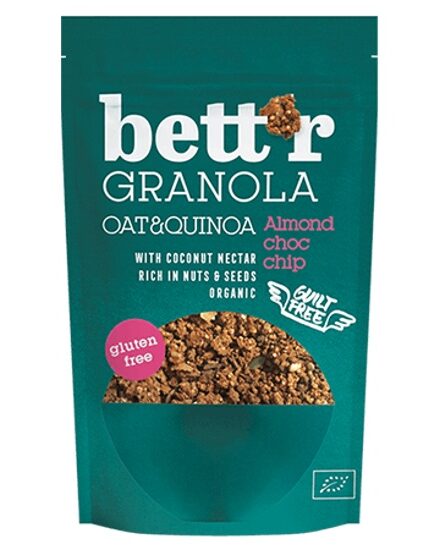 Bett’r Γκρανόλα με Αμύγδαλα & Τσιπς Σοκολάτας Χωρίς Γλουτένη 300gr