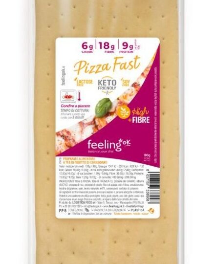 Βάση Πίτσας με Φυτικές Ίνες χωρίς υδατάνθρακες Italian Pizza Fast FeelingOk 180g