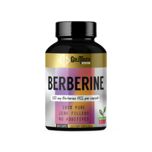 Berberine HCL (650mg/cap) No fillers -60caps-Gold Touch Nutrition